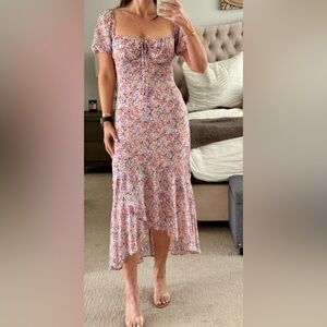 ASTR Floral Milkmaid Style Dress Small